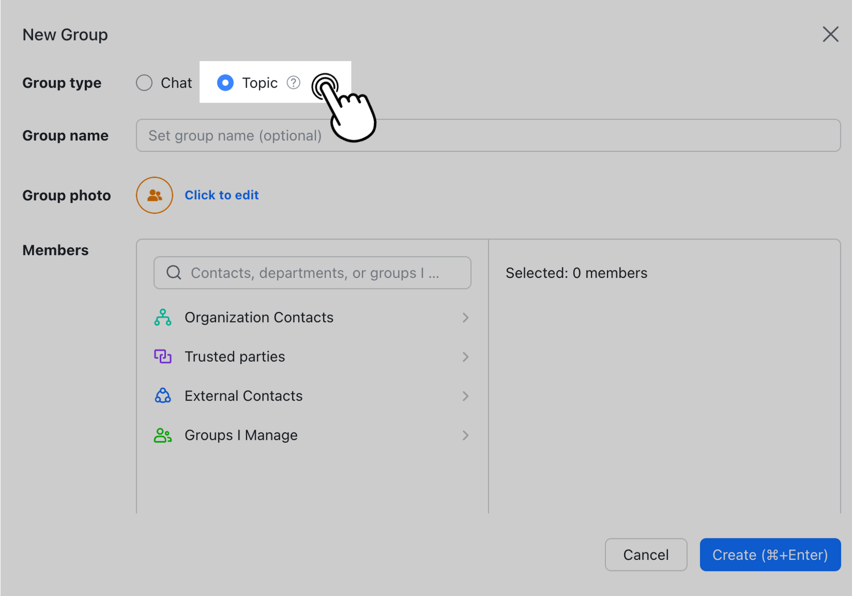 How to use topic groups?