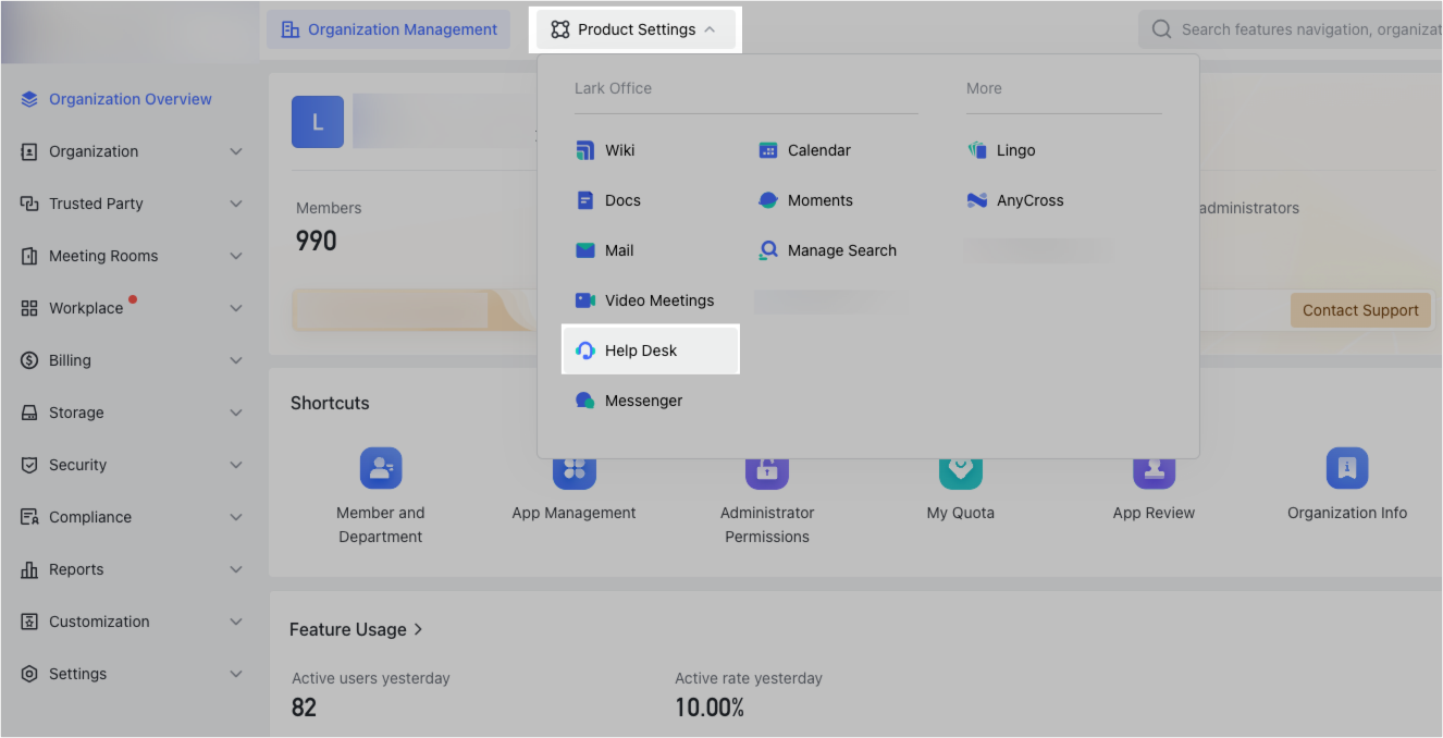 Admin | Manage Help Desk