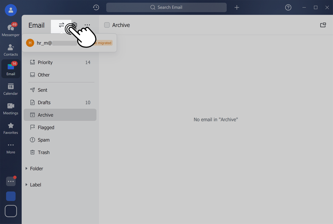 Admin Use public mailbox to send and receive emails