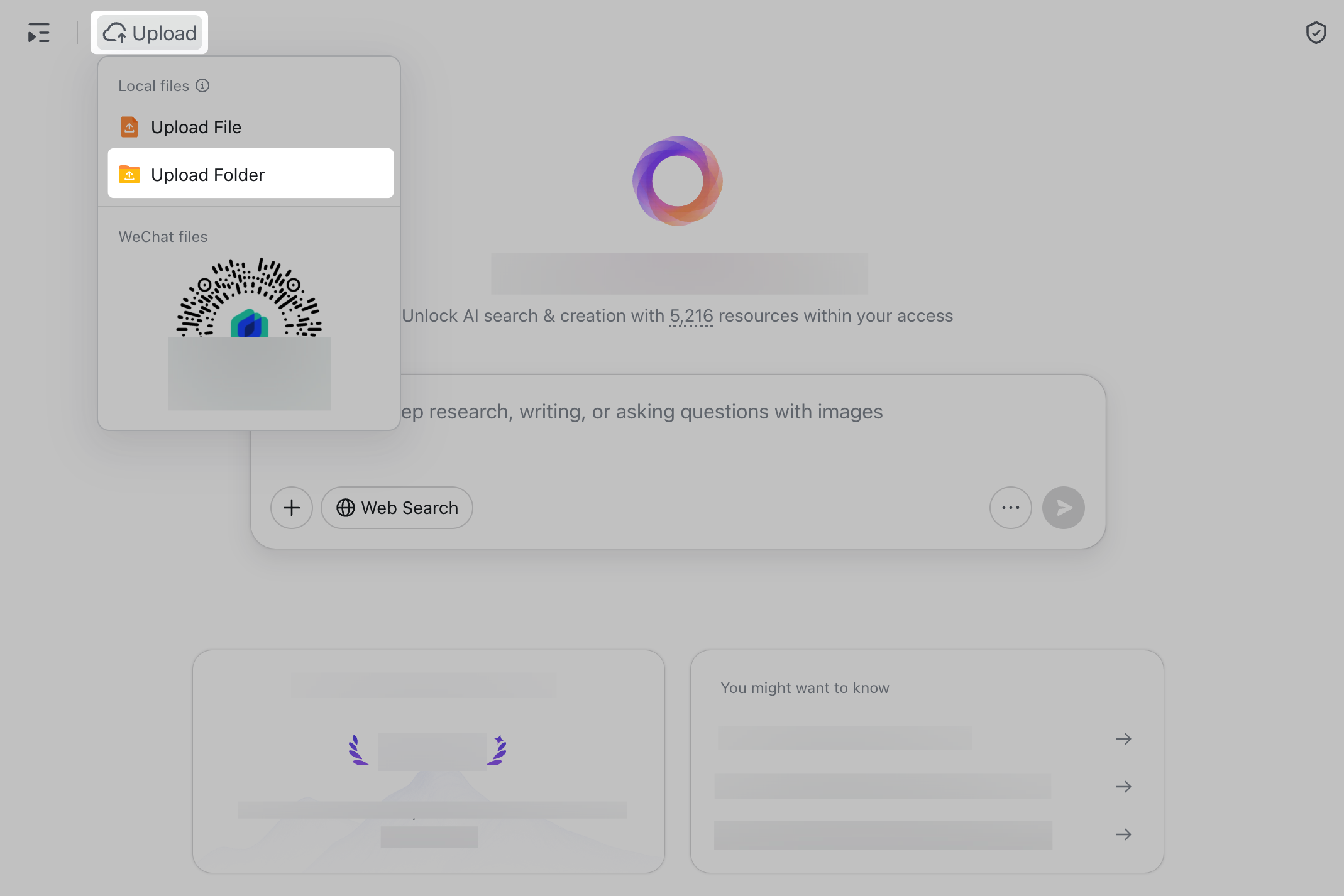 Upload local files in Knowledge AI