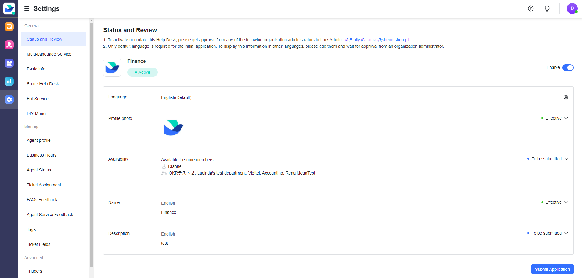 Create, update, and share help desks