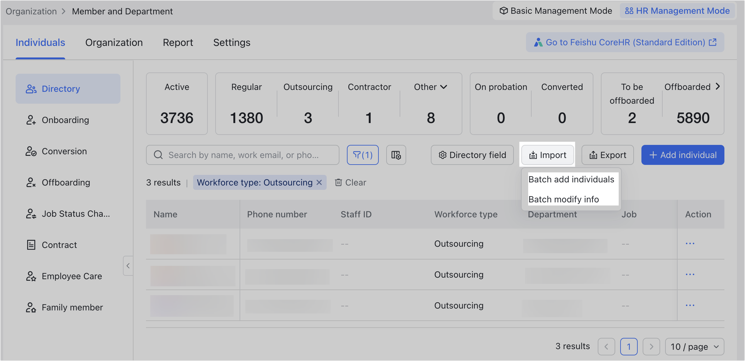 Admin | Manage fields in member information