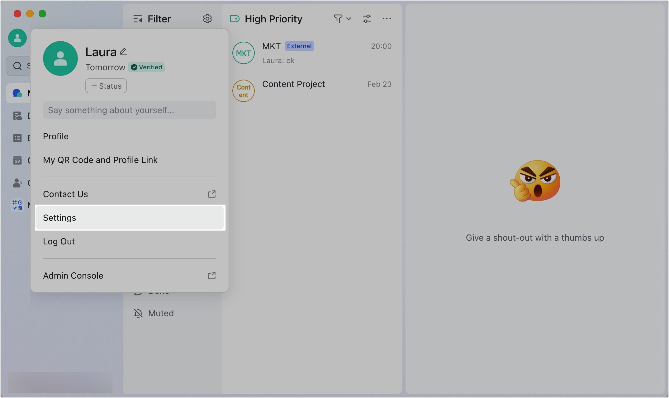 Mute chat notifications