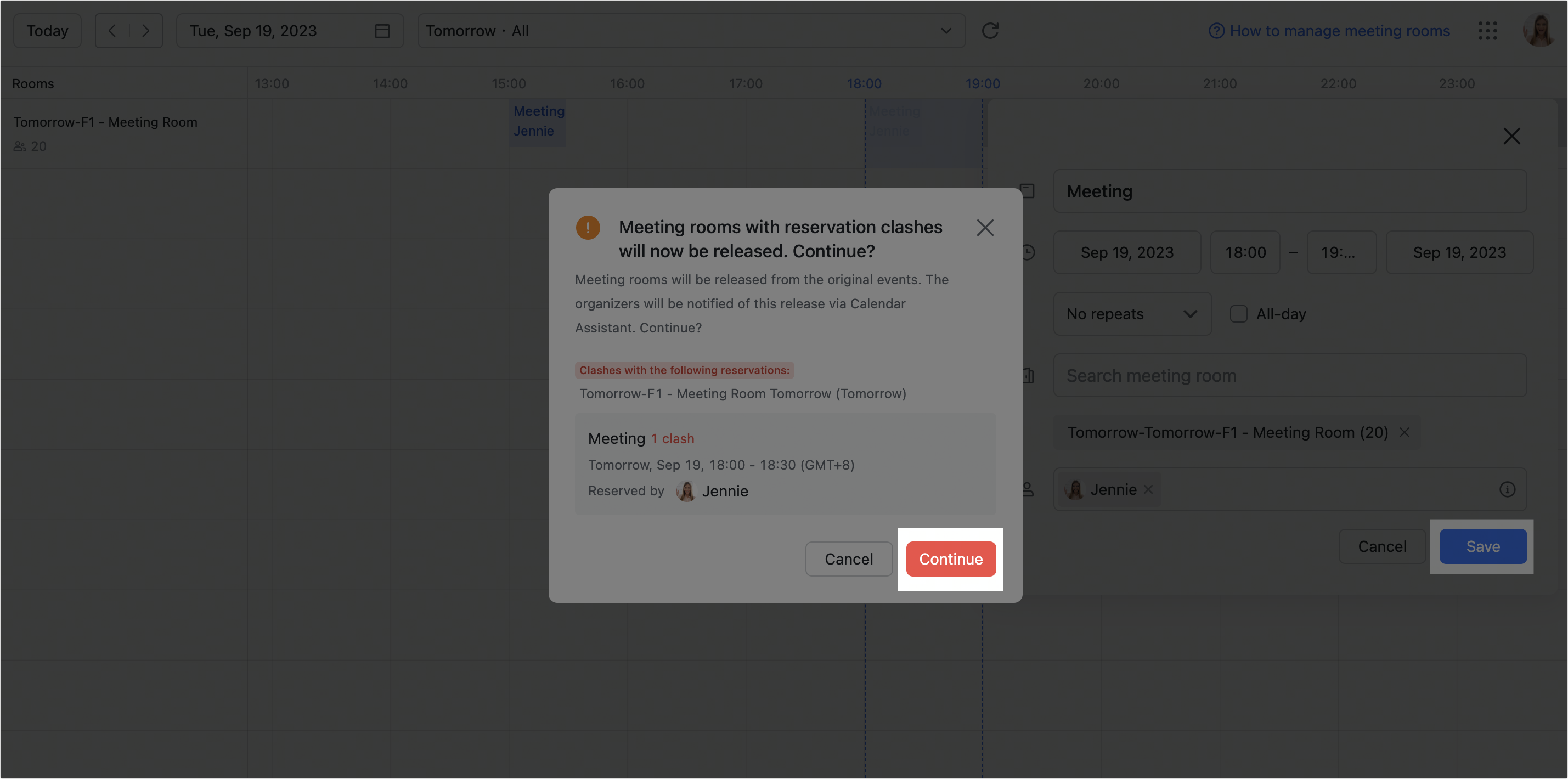 Assign room reservation administrators and manage rooms