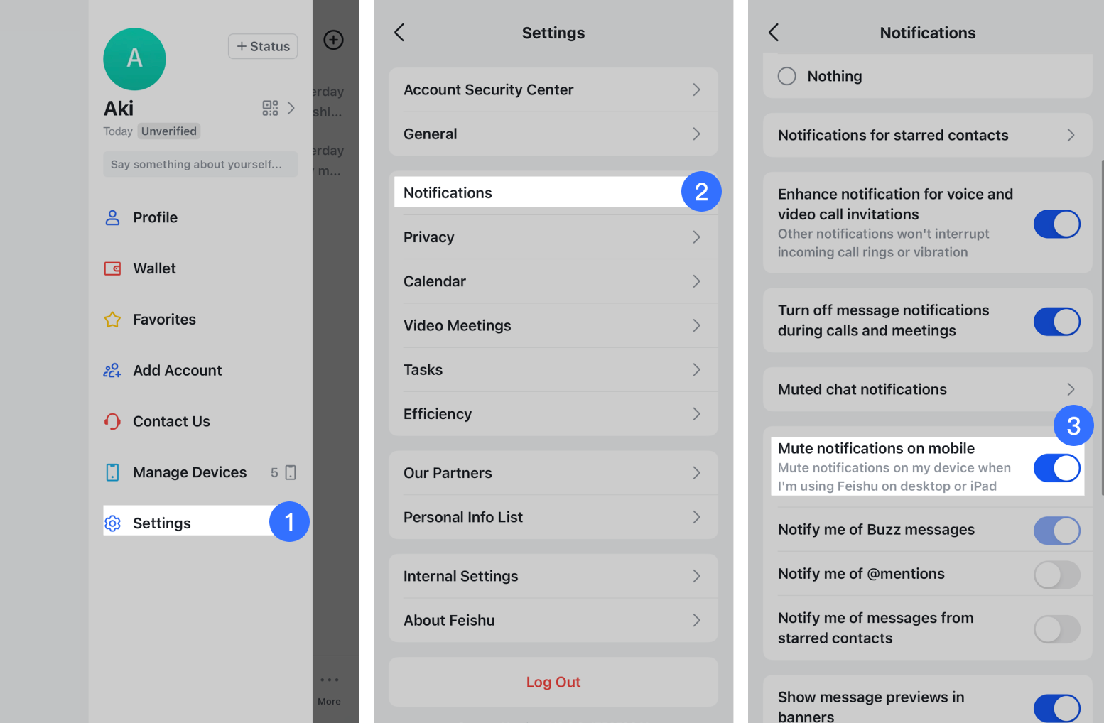 Mute chat notifications