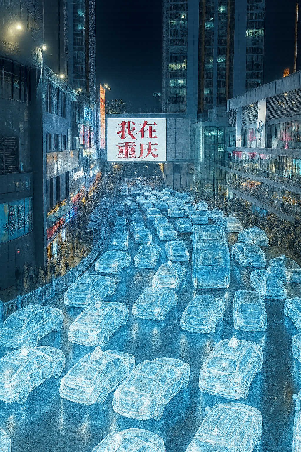 冰雕质感万能提示词