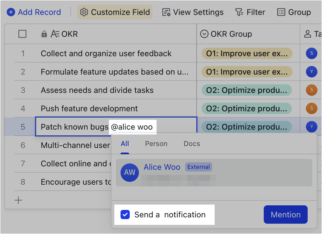 Use person fields in Base