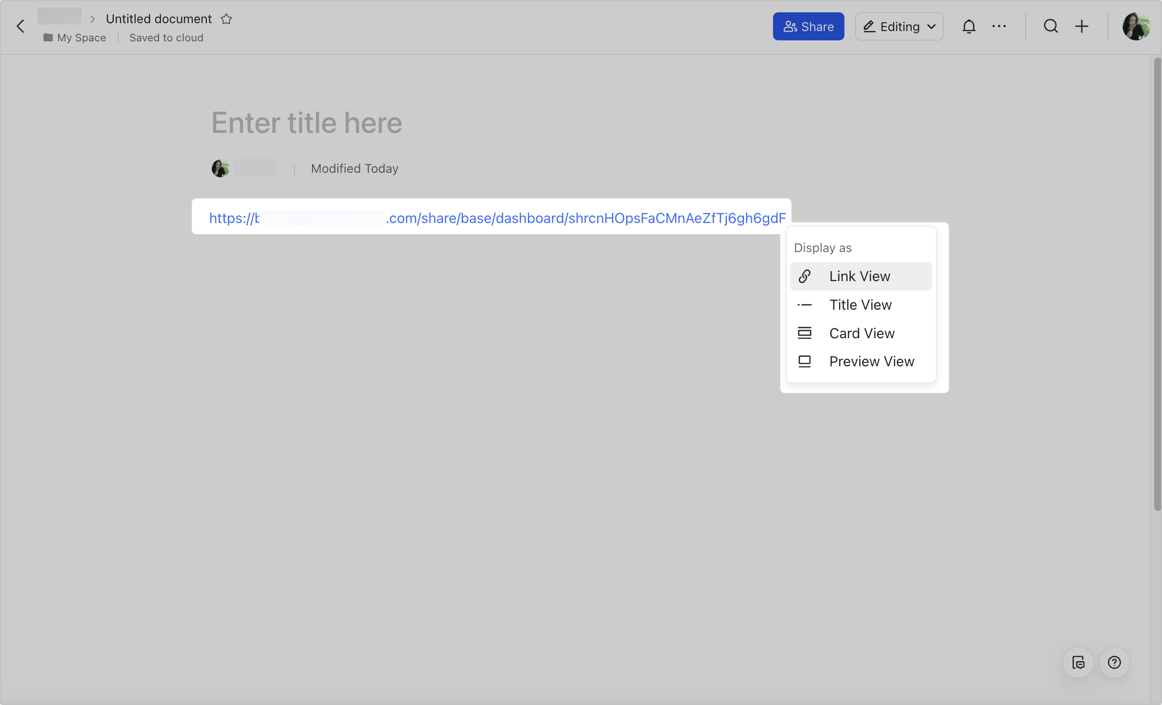Share dashboards