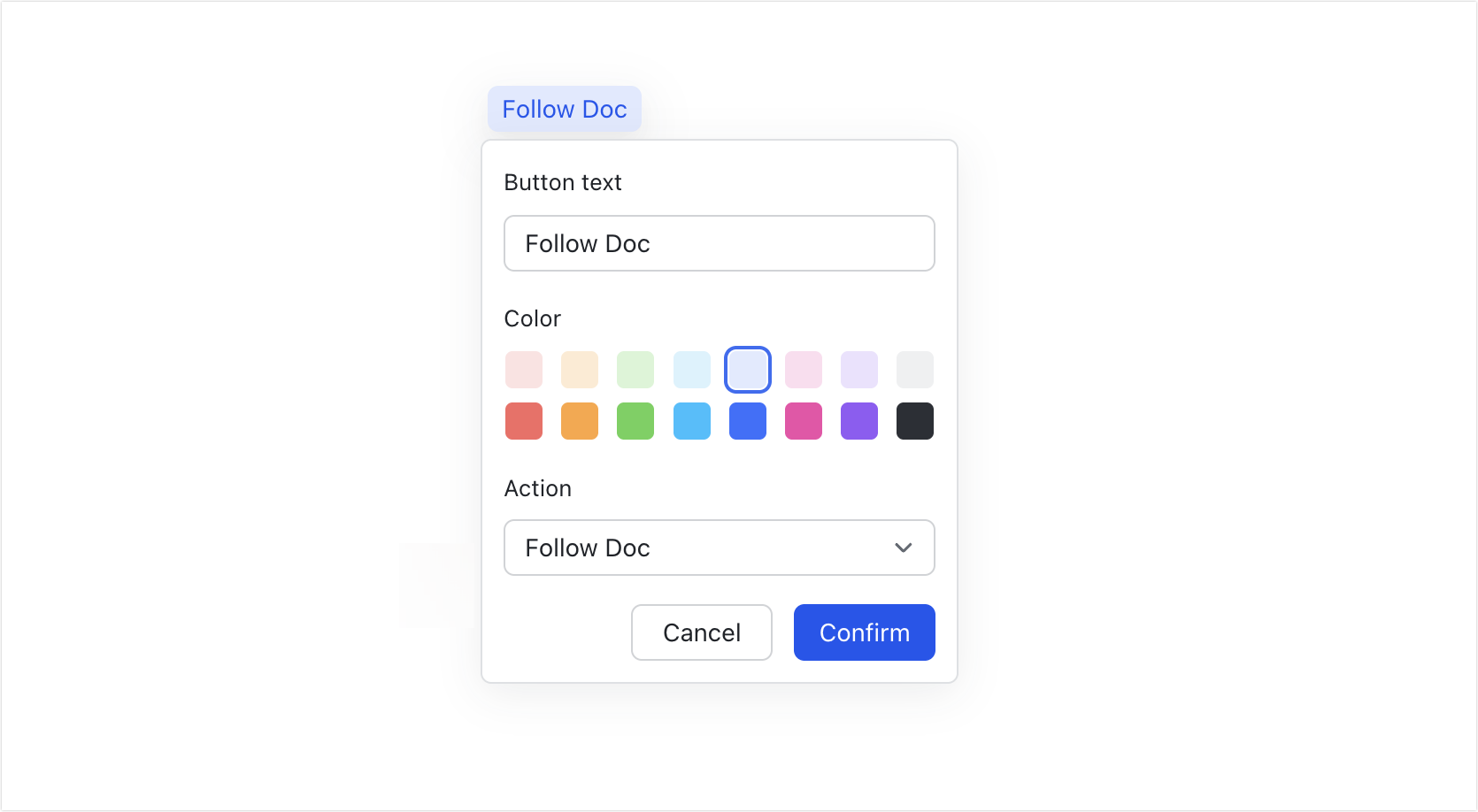 Insert a button in Docs