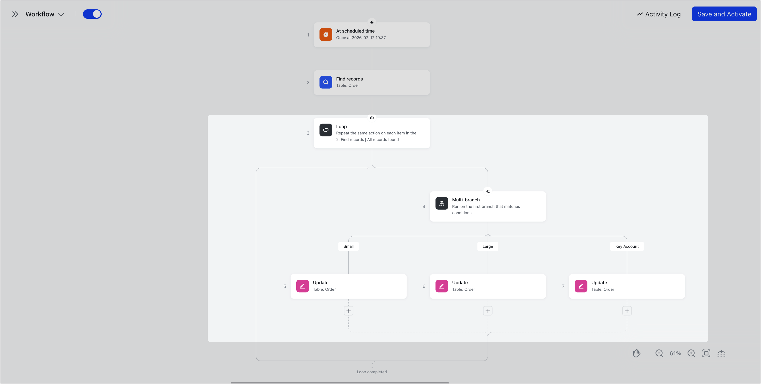 Use the Multi-branch node in Workflow