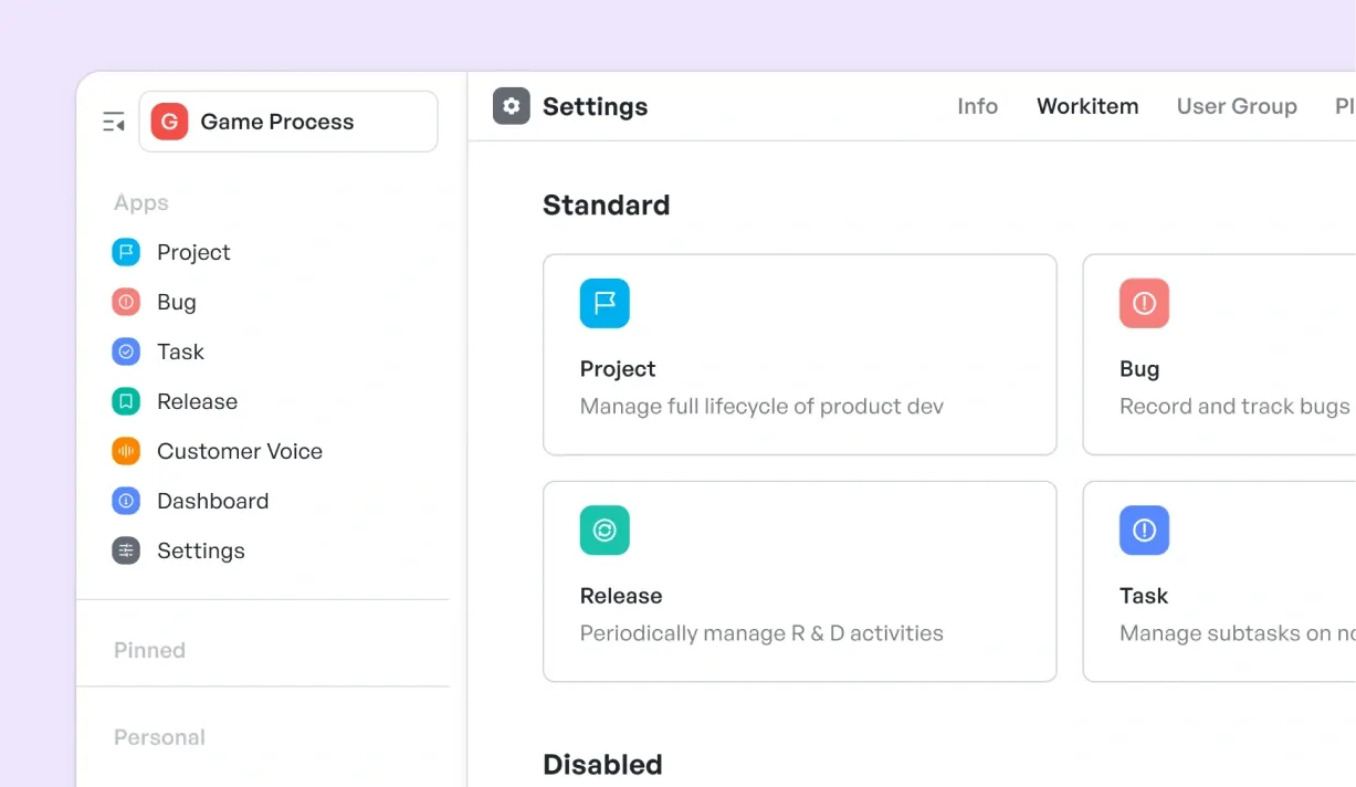 meegle game process management template