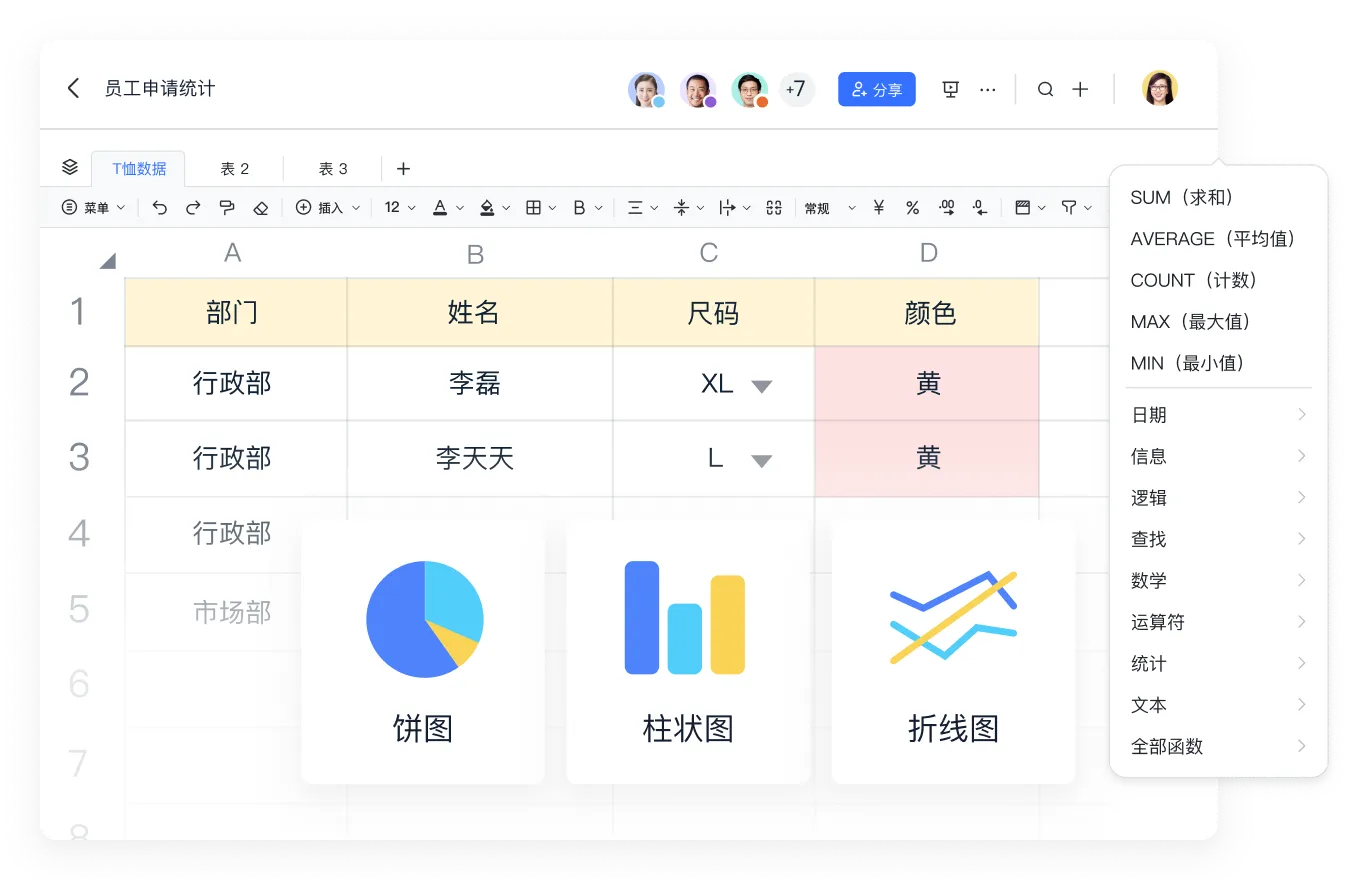 飞书表格｜支持实时协作与数据分析的高效在线表格工具 - 飞书官网