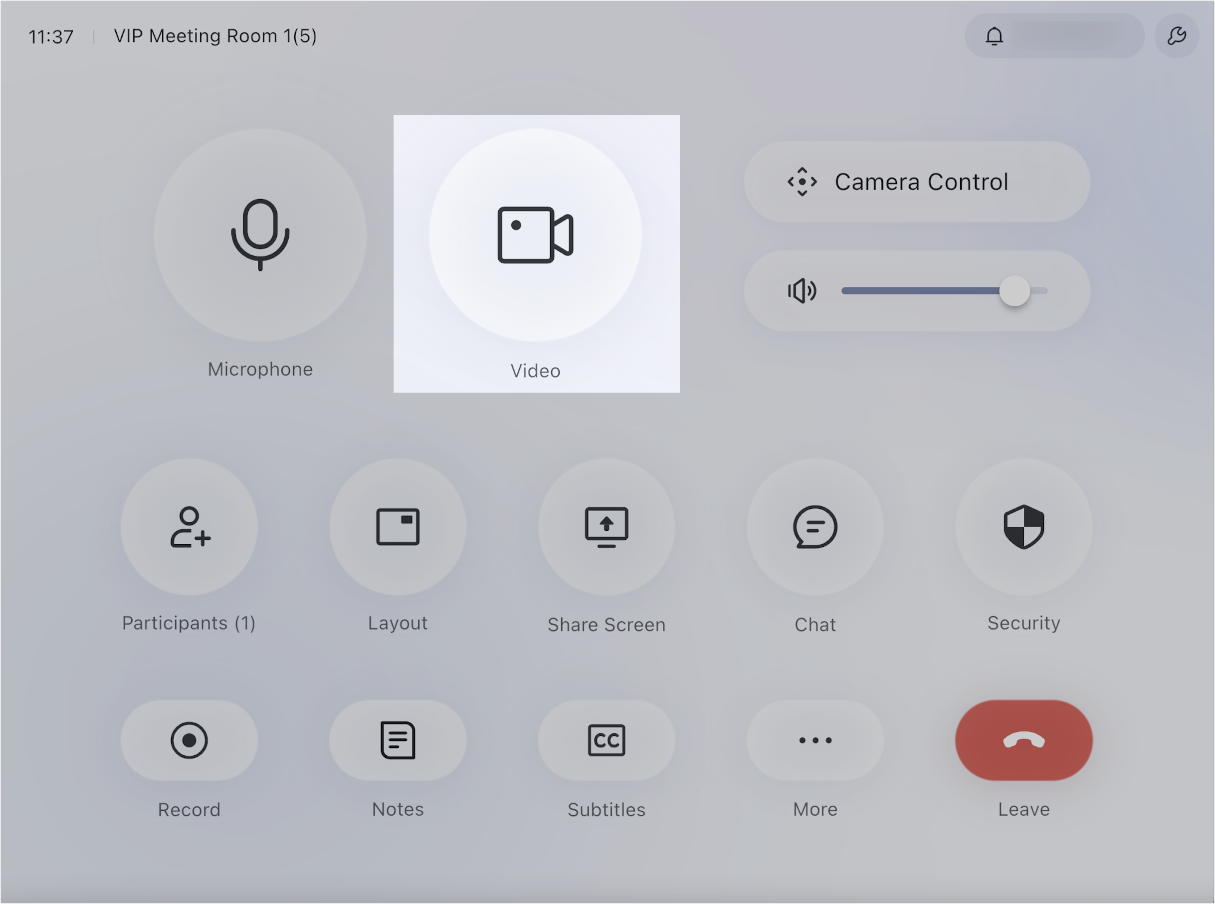 Control audio and video equipment during meetings
