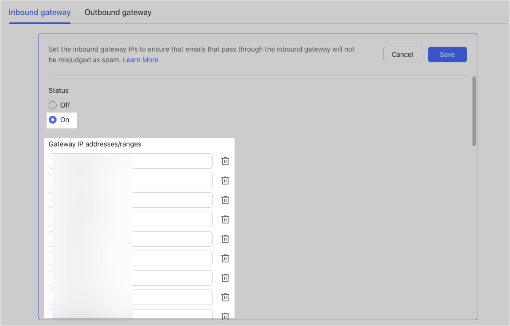 Admin Set Up An Inbound Email Gateway