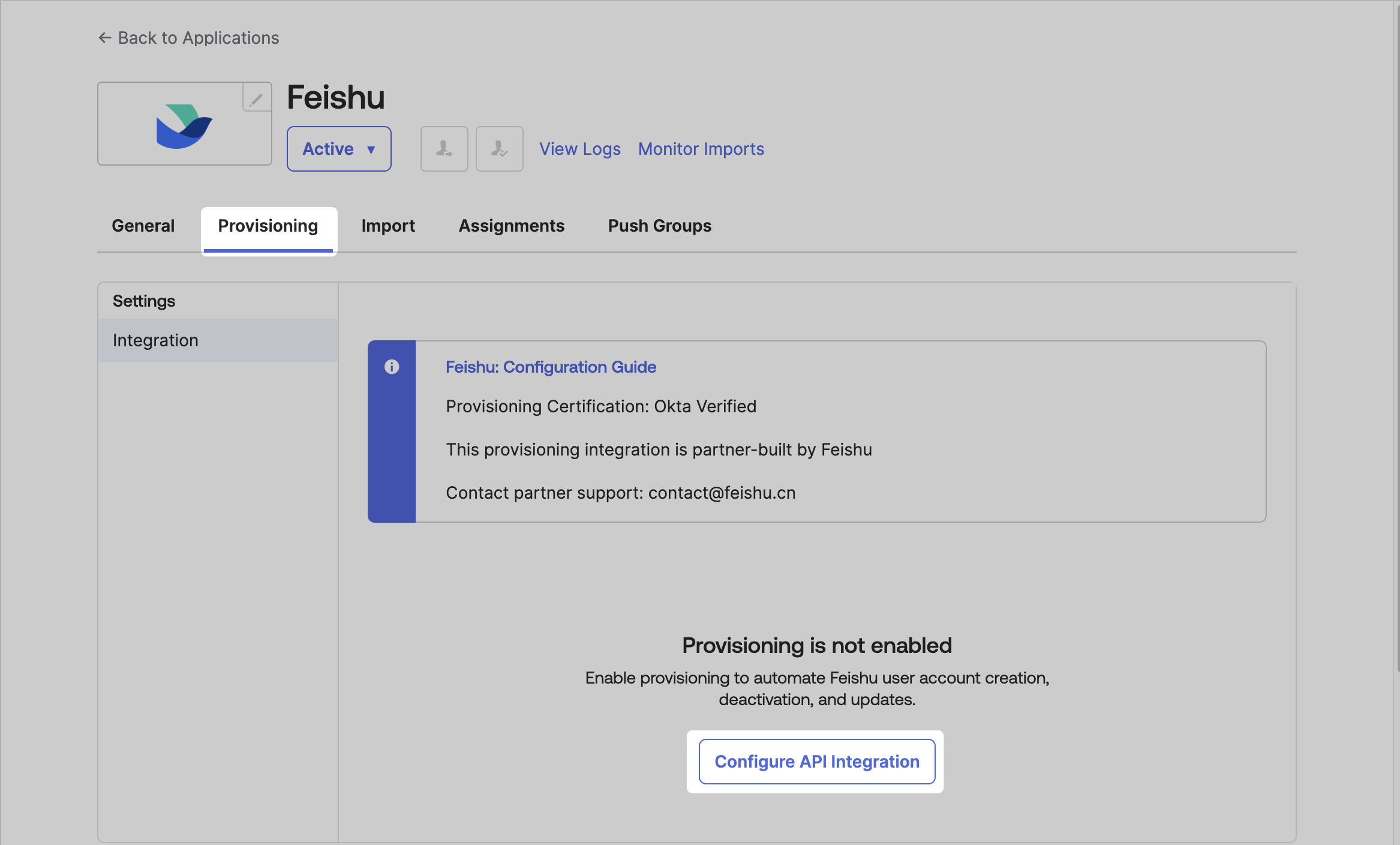 Admin | Sync user data from Okta to Feishu