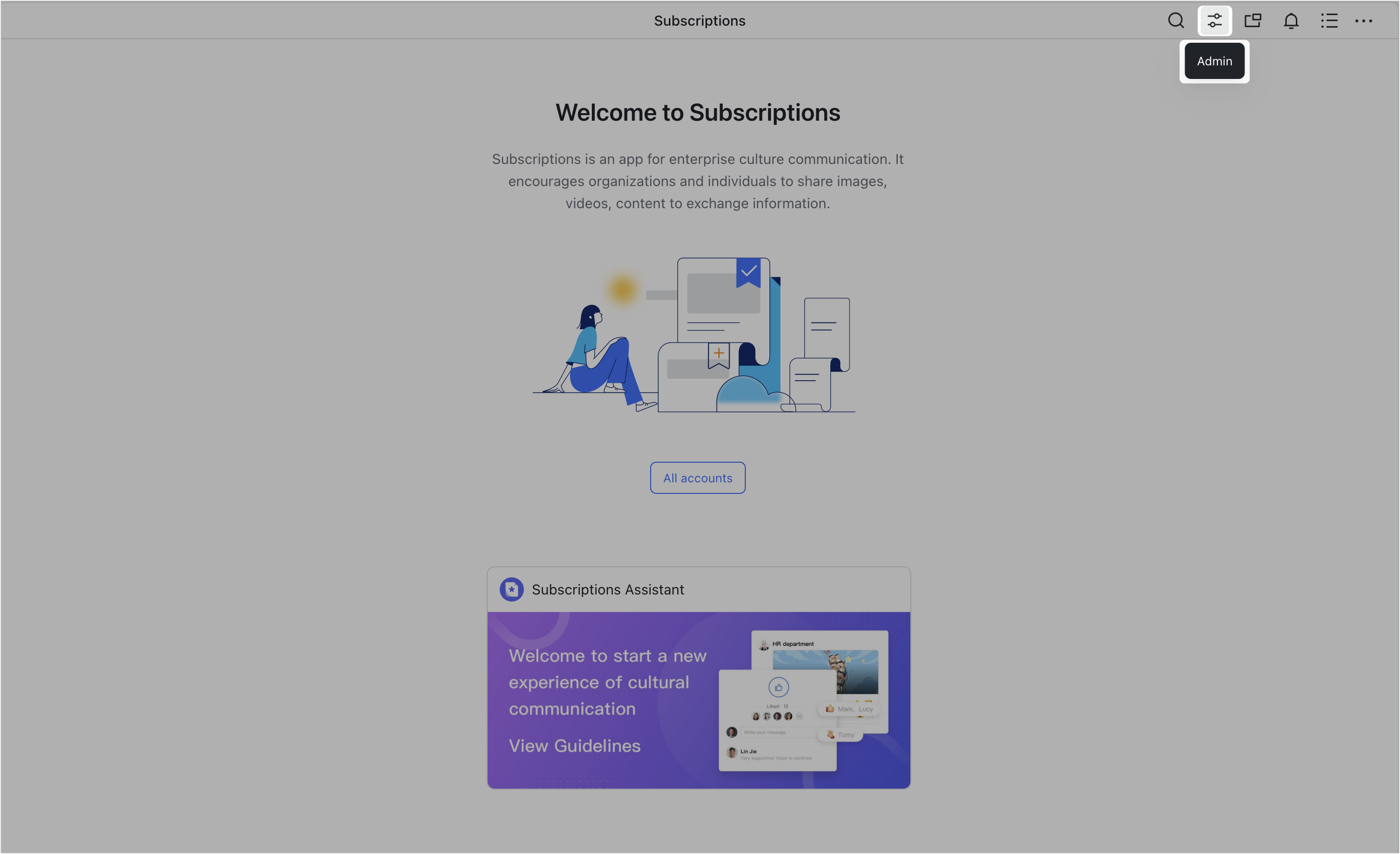 Create Subscriptions and Broadcasters accounts
