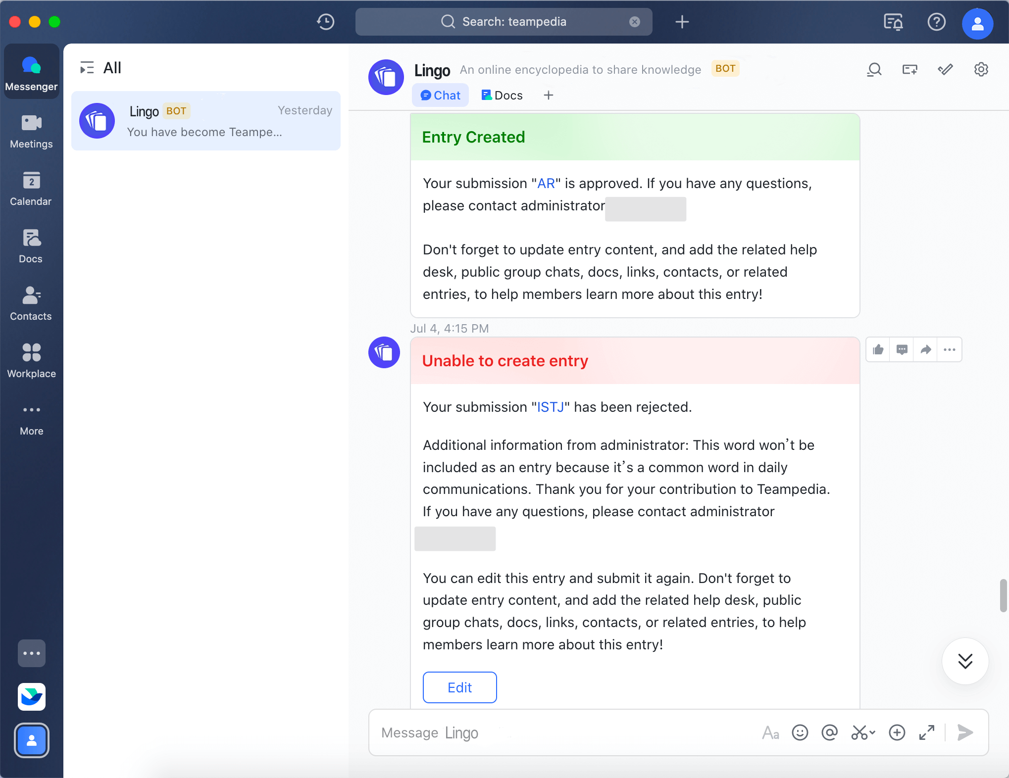 Create, Edit and Update Entries in Lingo