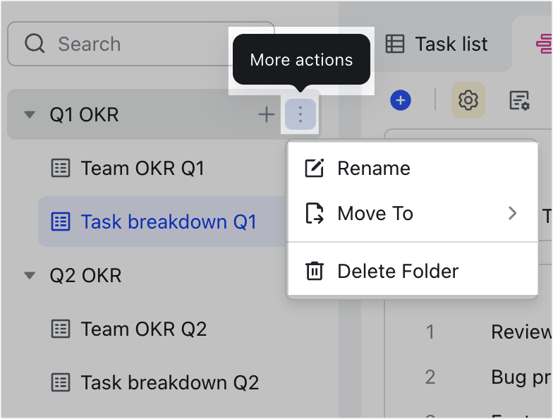 Create folders in Base
