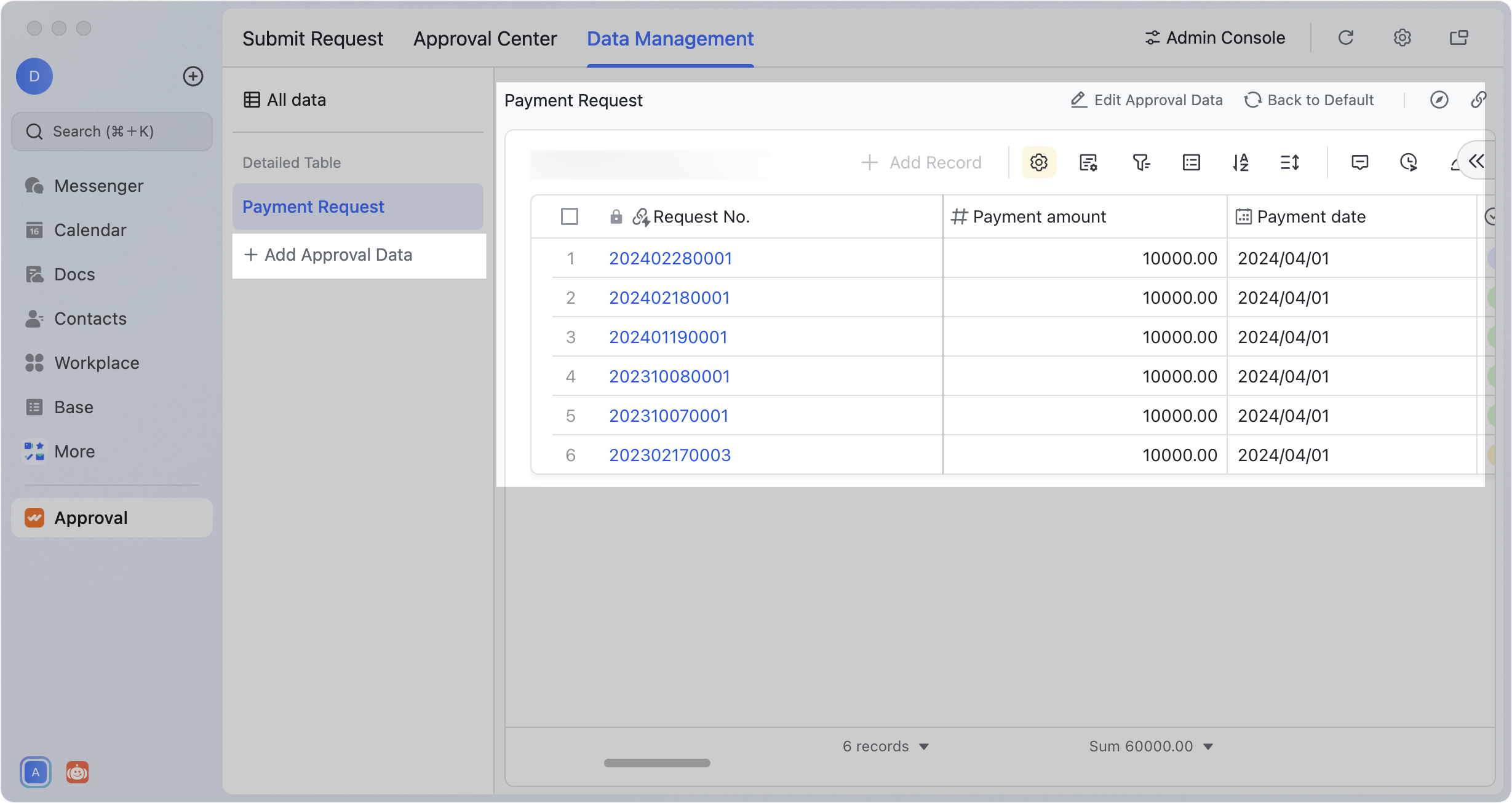 Sync data to Base from Feishu Approval