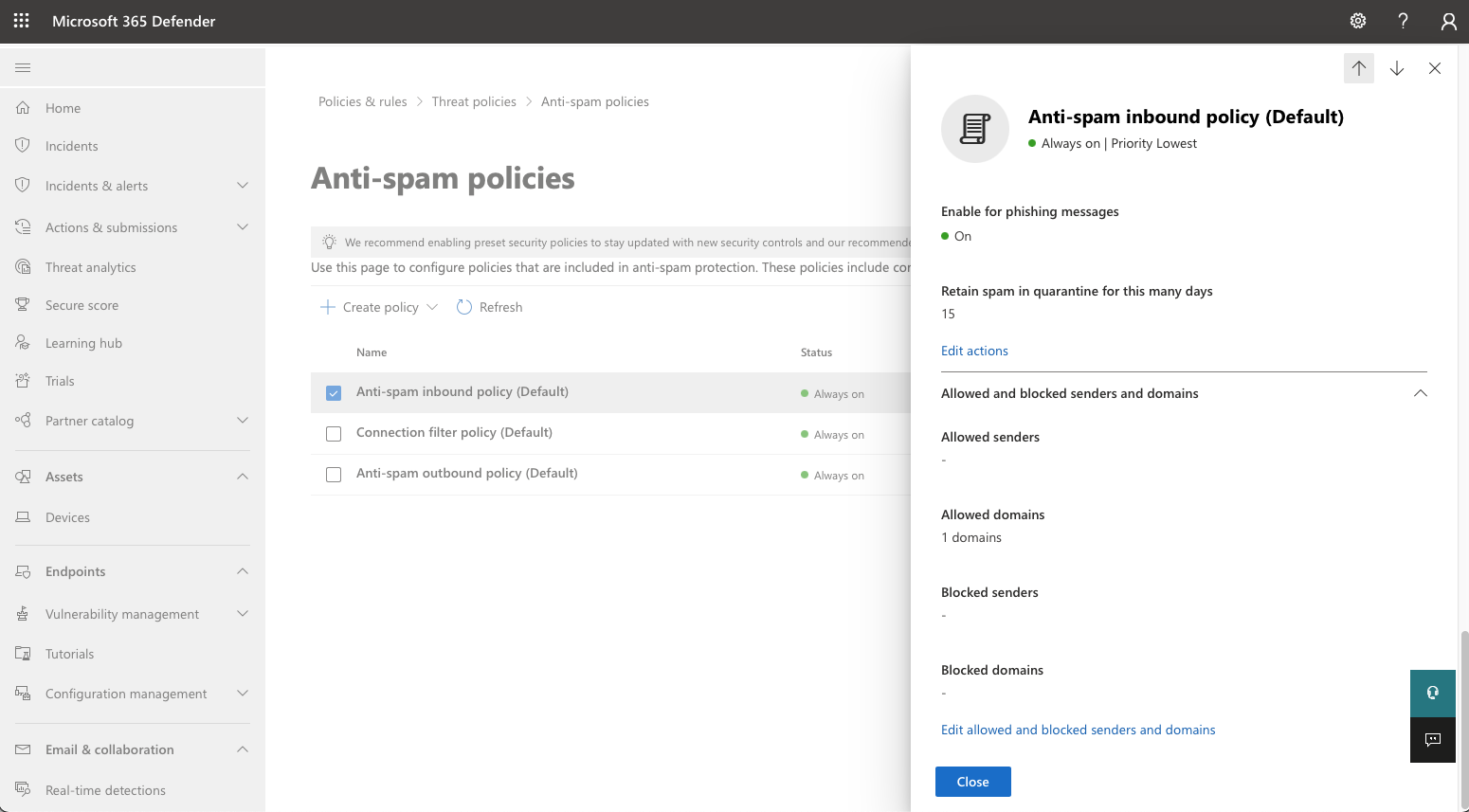 Admin | Configure email domain whitelist in the Exchange admin console