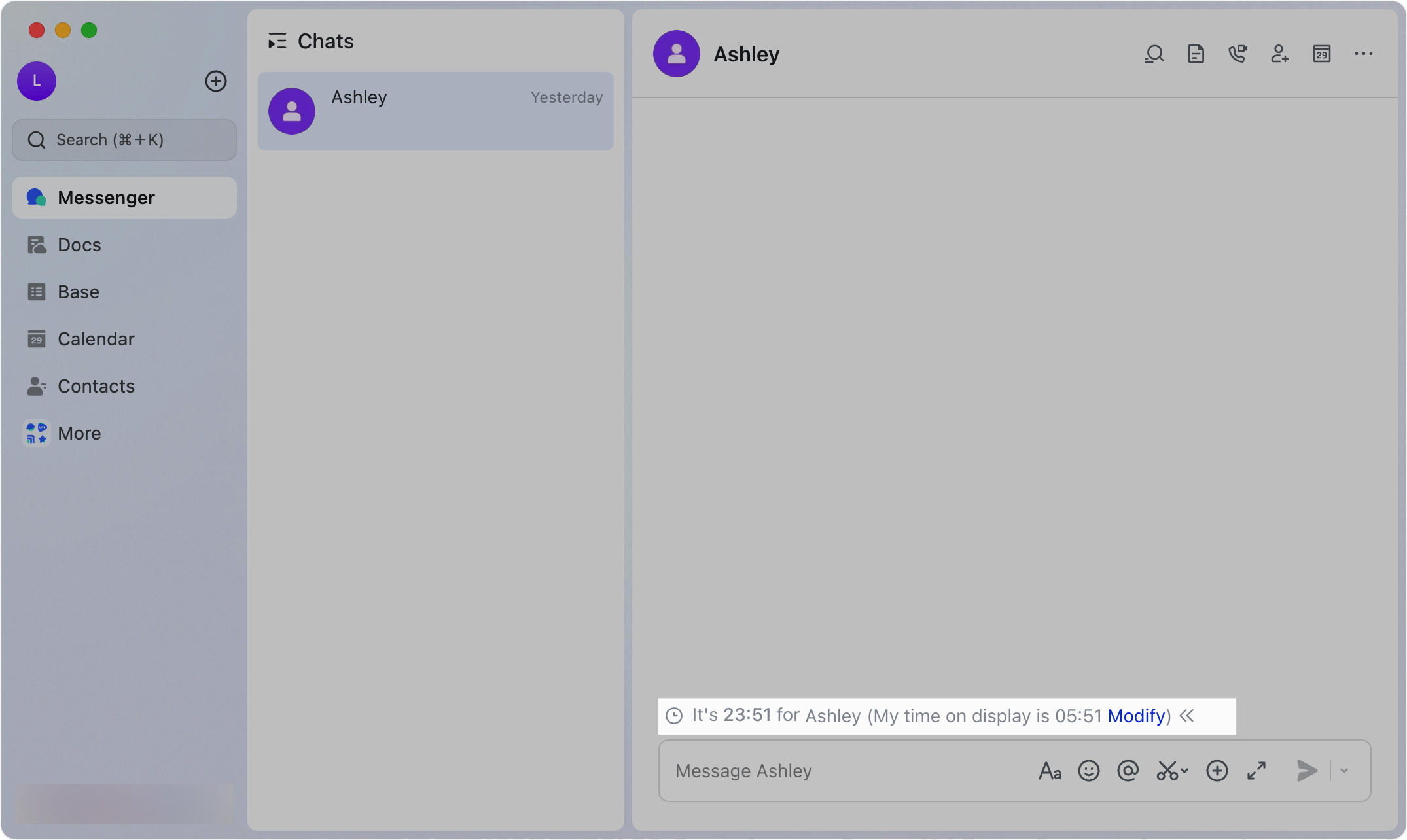 Set your displayed time based on time zone