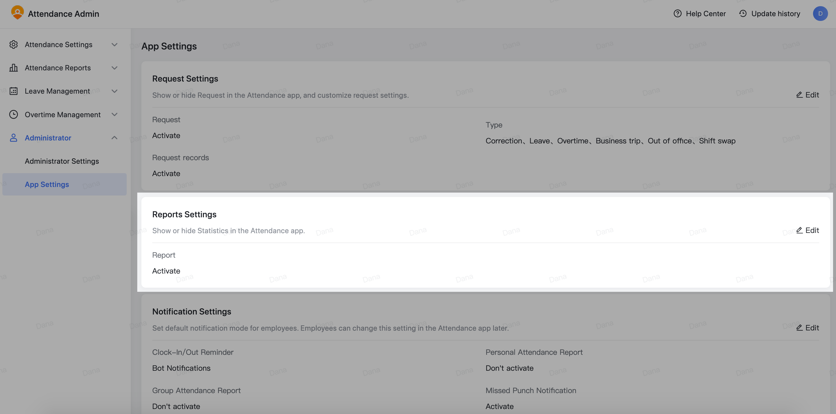 Admin | Set up Report in the Attendance app