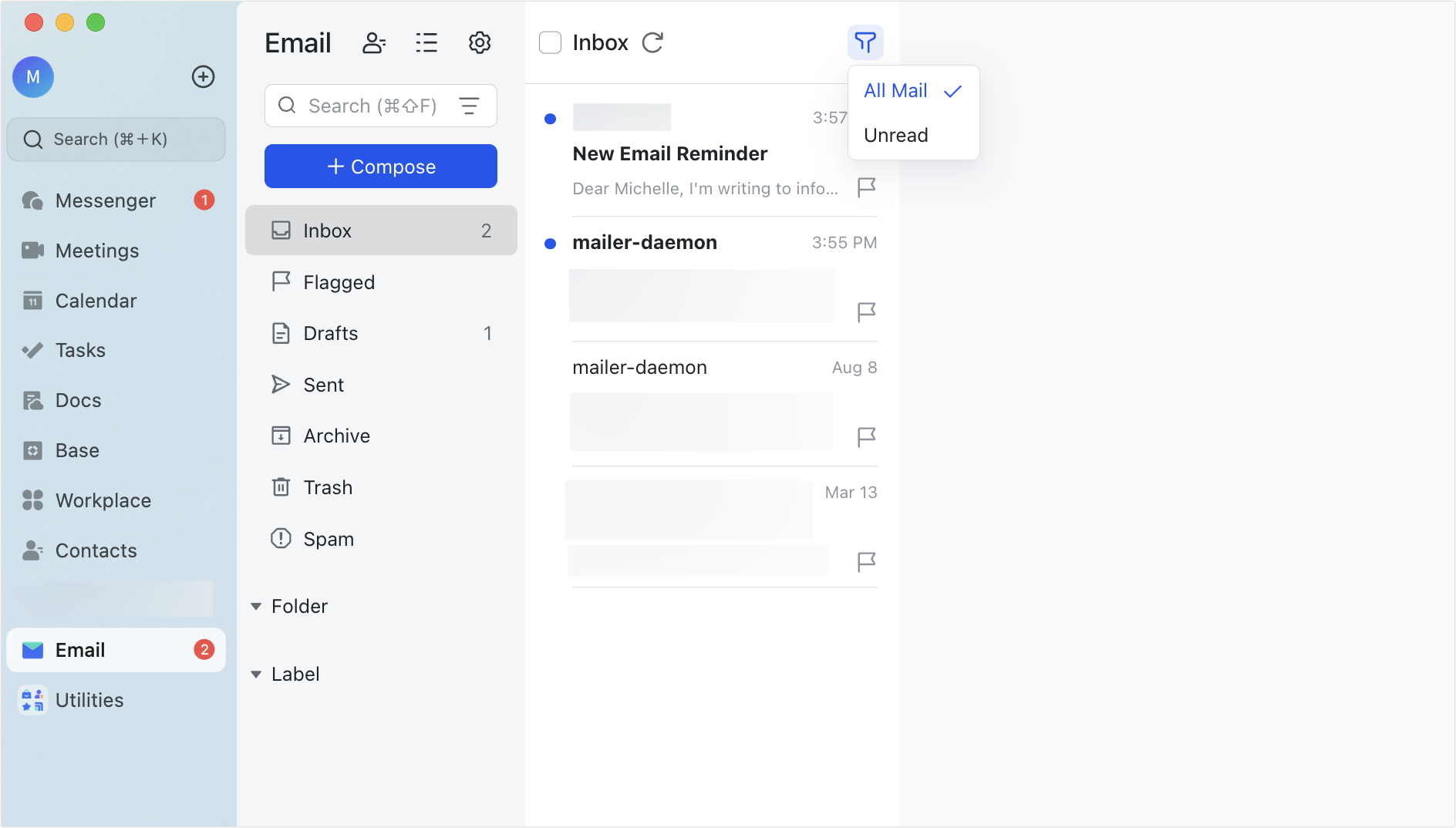 Get started with Feishu Mail