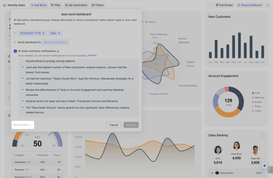 Use smart analysis and dashboard summary in Base