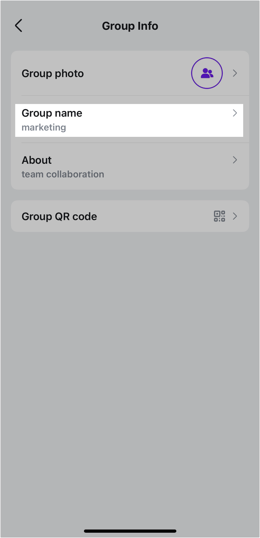 Edit group information