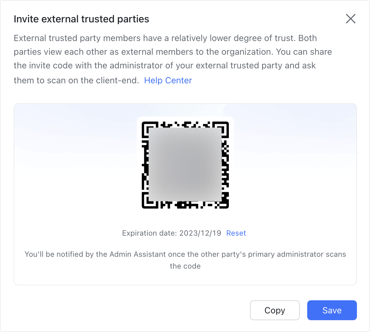 Admin | Establish and manage a trusted-party relationship