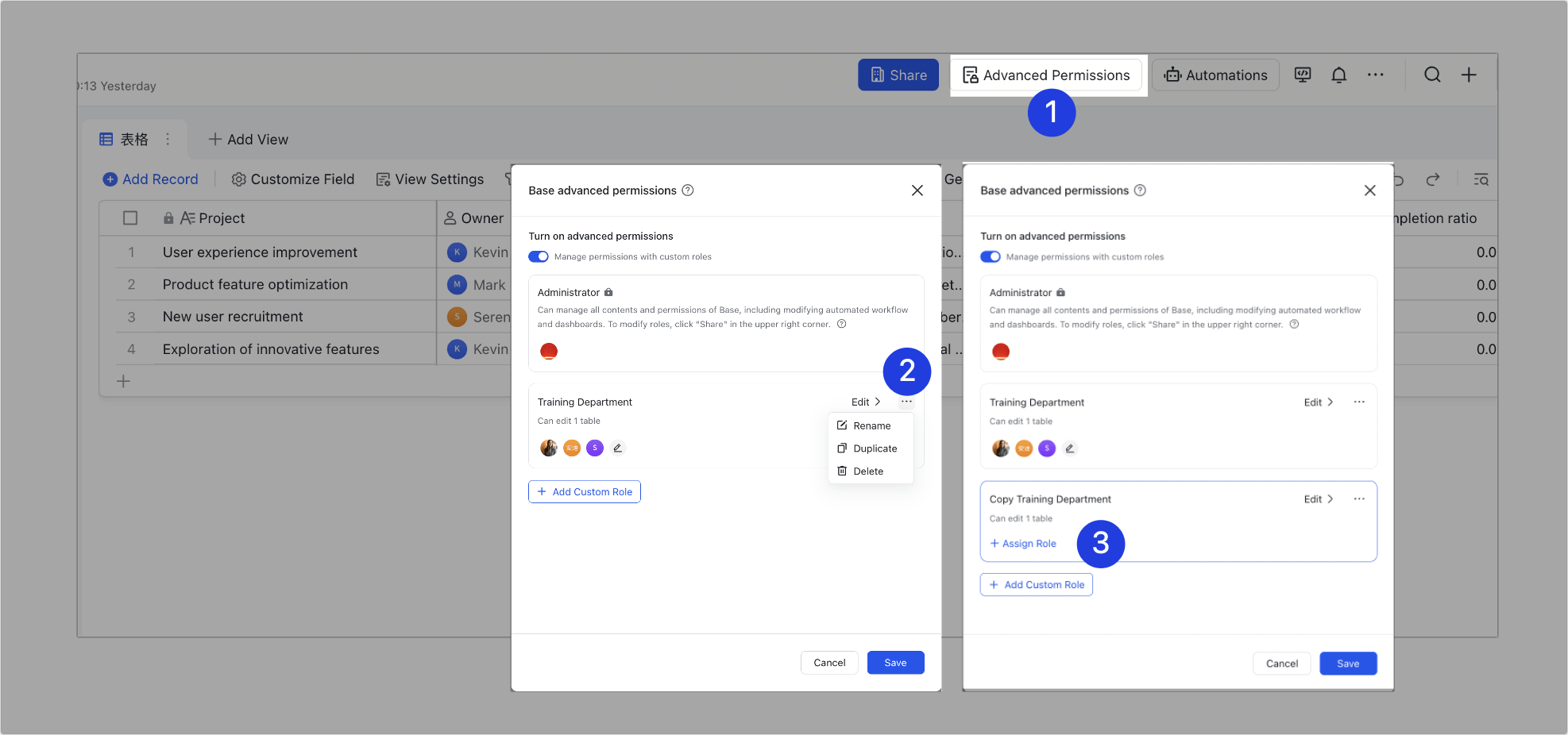 Use legacy advanced permissions in Base