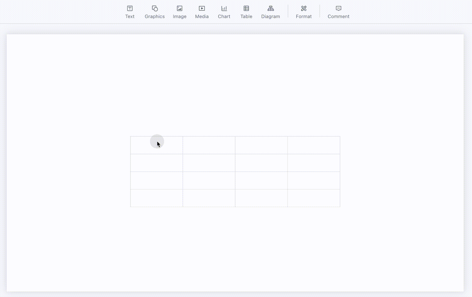 Add tables to slides