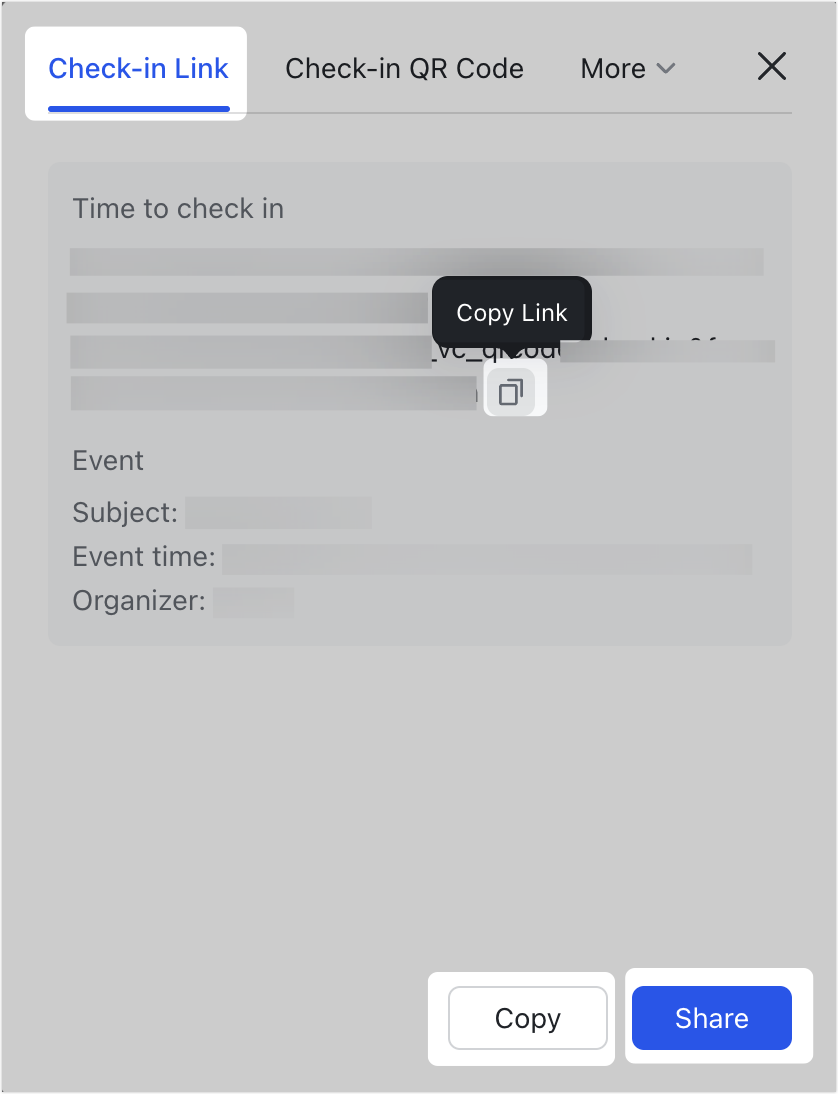 Use check-in for events