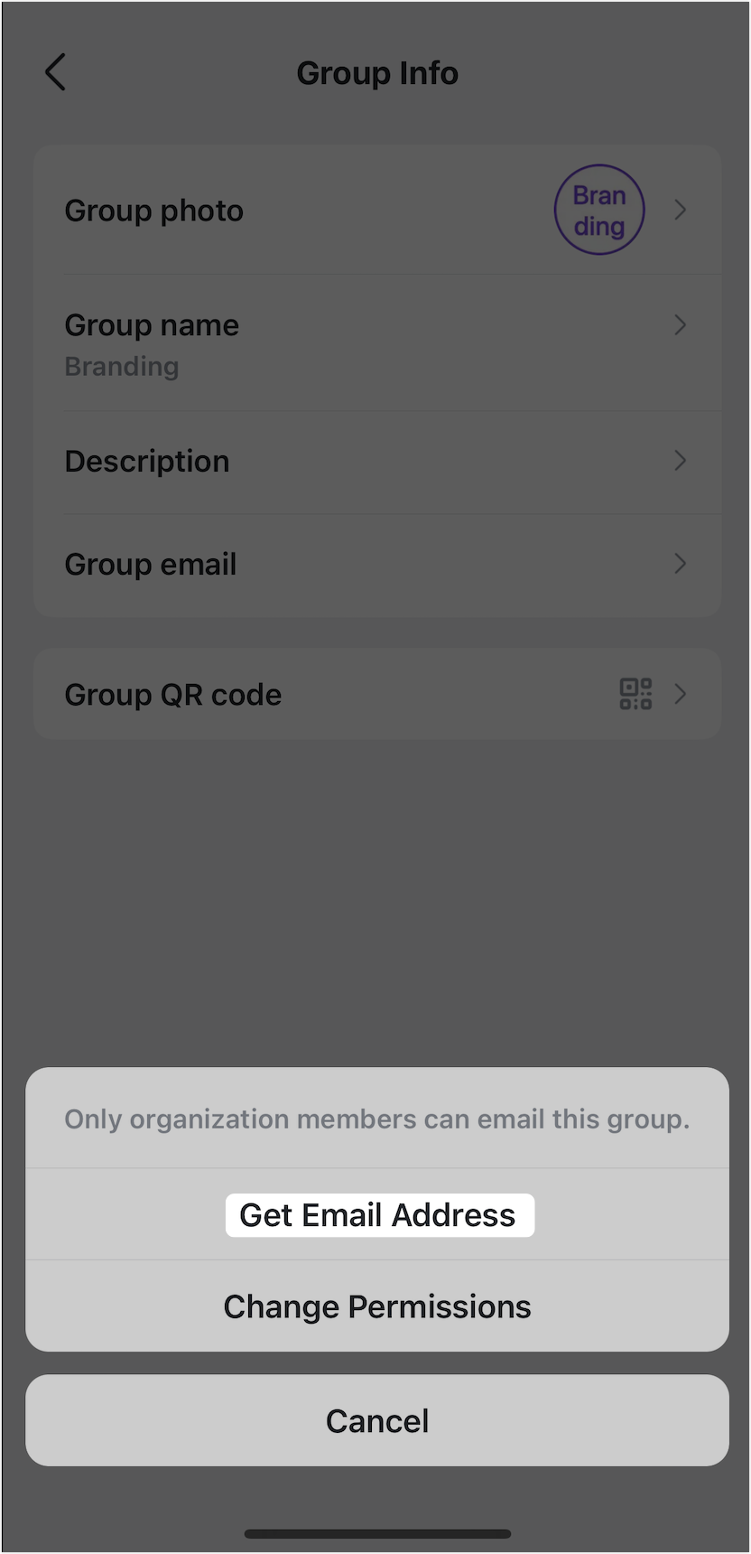 Edit group information