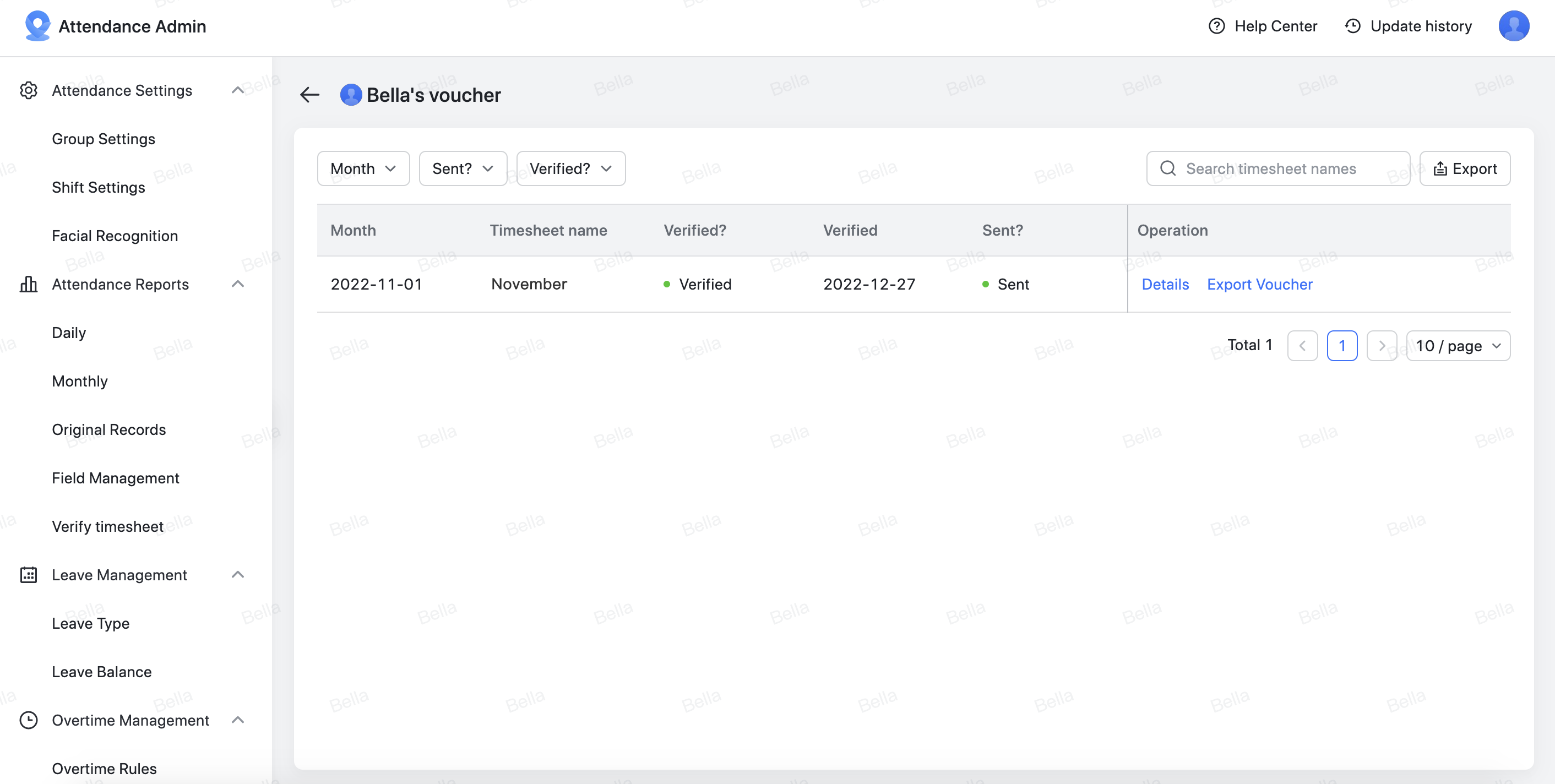 Attendance Set attendance verification